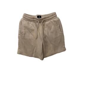H&M Beige Cream Fleece Sweat Shorts Mens XS